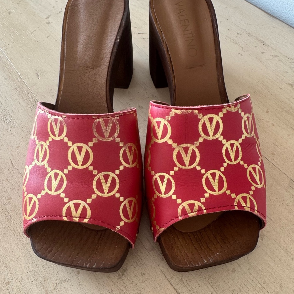 Valentino Red and Gold Women's Shoes